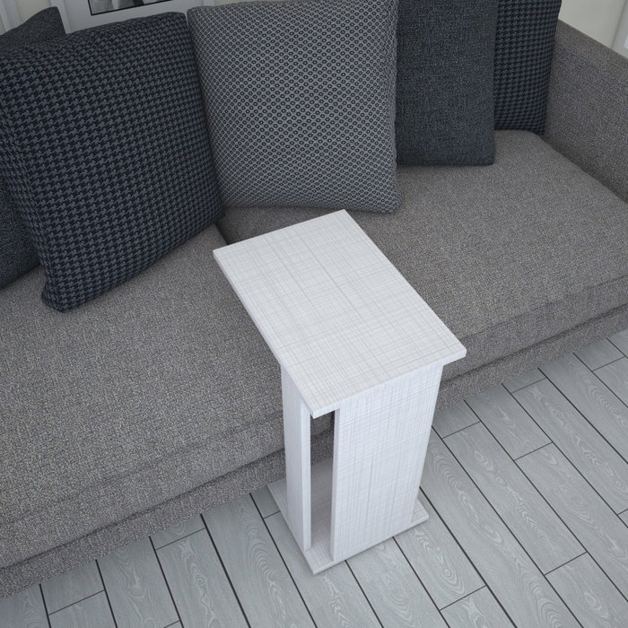 Hanah Home Mesa Auxiliar Blanco Tablero Partículas Melamina 30x61x43cm